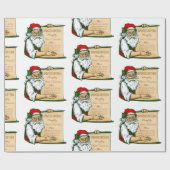 covid kerst santa claus vaccin naughe cadeaupapier (Vlak)
