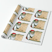 covid kerst santa claus vaccin naughe cadeaupapier (Uitgerold)