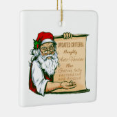 covid kerst santa claus vaccin naughe keramisch ornament (Rechts)