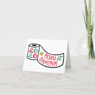 Covid-kerstHumor 2020 Roll toiletpapier Feestdagen Kaart