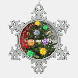 Covid Kerstmis 2020 covid molecule ornaments Tin Sneeuwvlok Ornament