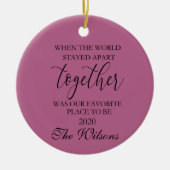 Covid kerstsierents-Quarantine Kerstmis Met Keramisch Ornament (Voorkant)