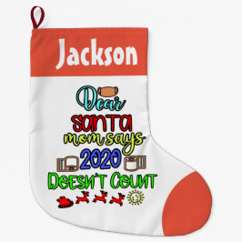 COVID-kerstvoorraad - Quarantine Pandemic Lar Grote Kerstsok