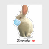 COVID Mask Bunny Sticker (Wissen) (Vel)