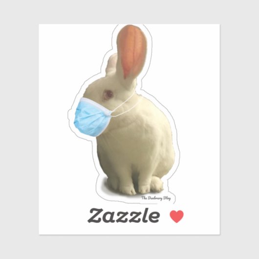 COVID Mask Bunny Sticker (Wissen) (Vel)