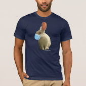 COVID Mask Bunny T-Shirt (Donker) (Voorkant)