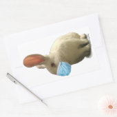COVID Mask Rabbit Sticker (wit) (Envelop)