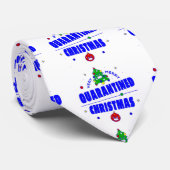 covid merry kerst tree lockdown quarantaine stropdas (Opgerold)