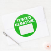 COVID negatief schrijven op Ronde Sticker (Envelop)