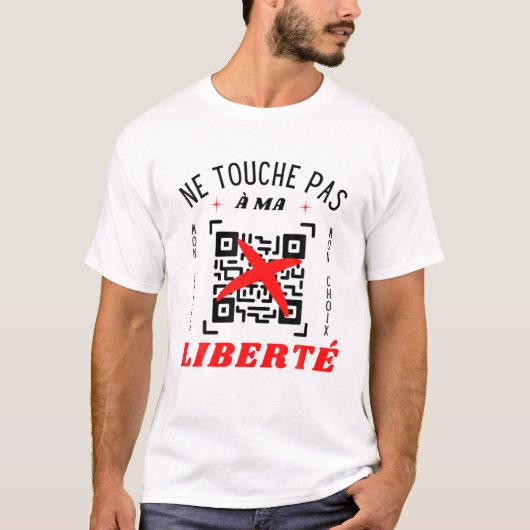 COVID-Non-Pass Sanitary Anti-Vaccine - Touch Pas À T-shirt (Voorkant)