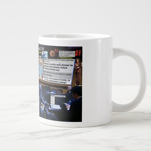 Covid, oorlogskamer grote koffiekop (Rechts)