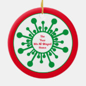 Covid Ornament - Het jaar dat we allemaal thuisble (Achterkant)