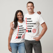 Covid Orwell | WHO-gevalideerde verticale lijst T-shirt (Unisex)