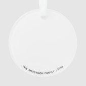 Covid Quarantine Kerstmis Face Mask Santa Dog Ornament (achterkant)