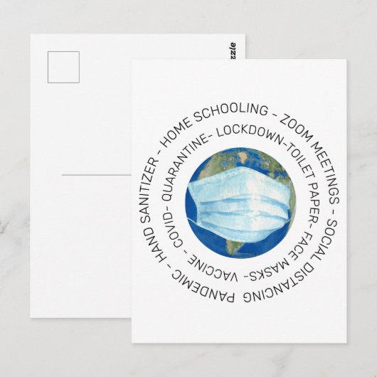 Covid Quarantine World Commemorative Briefkaart (Voorkant / Achterkant)