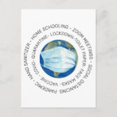 Covid Quarantine World Commemorative Briefkaart (Voorkant)