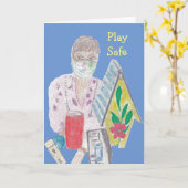 Covid safe art klasse kaart (Gele Bloem)