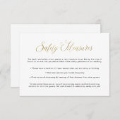 Covid Safety Guidelines | Wedding Gold Mask Info Informatiekaartje (Voorkant / Achterkant)