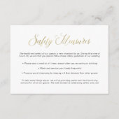 Covid Safety Guidelines | Wedding Gold Mask Info Informatiekaartje (Voorkant)