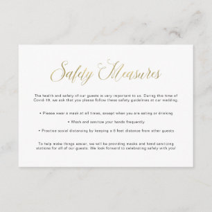 Covid Safety Guidelines   Wedding Gold Mask Info Informatiekaartje