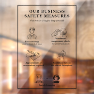 COVID Safety Measures Mask Requirements Business Raamsticker