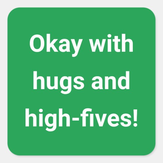 Covid Social Distancing Color Coded Green Vierkante Sticker (Voorkant)