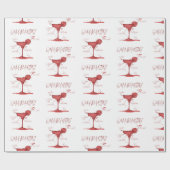 Covid Social Distancing Fun Quarantini Martini Cadeaupapier (Vlak)