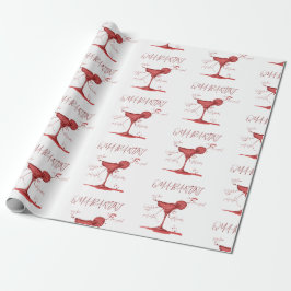 Covid Social Distancing Fun Quarantini Martini Cadeaupapier