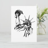 covid standbeeld liberty gezichtsmasker kaart (Staand voorkant)
