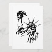 covid standbeeld liberty gezichtsmasker kaart (Voorkant / Achterkant)