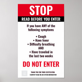 COVID STOP BUSINESS Poster