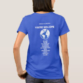 Covid Trial Recipient V-nek T-shirt (Achterkant)