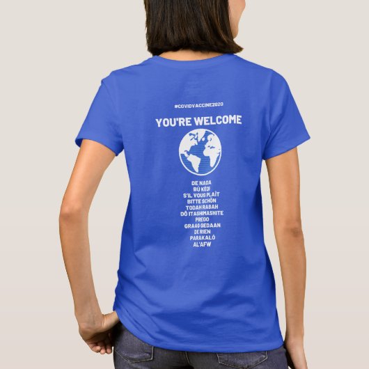 Covid Trial Recipient V-nek T-shirt (Achterkant)