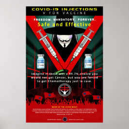 COVID-V voor vaccin Poster