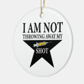Covid Vaccination, ik gooi mijn schot NIET weg Keramisch Ornament (Links)