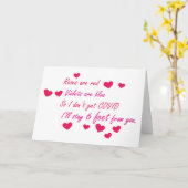 Covid Valentijn Gedicht Kaart (Gele Bloem)