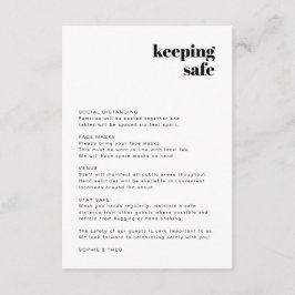Covid Veiligheidsrichtlijnen | Moderne Retro Bruil Informatiekaartje