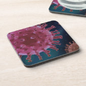 Covid Virus Biology Bier Onderzetter (Linkerzijde)