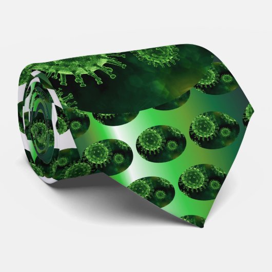 Covid Virus Biology Stropdas (Opgerold)