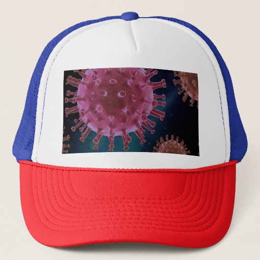 Covid Virus Biology Trucker Pet (Voorkant)