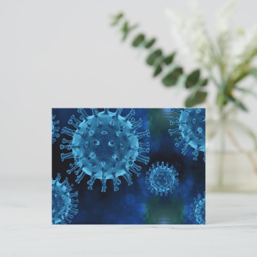 Covid Virus Infection Pathogen Briefkaart (Staand voorkant)