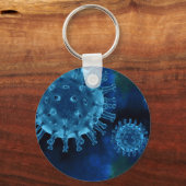 Covid Virus Infection Pathogen Sleutelhanger (Voorkant)