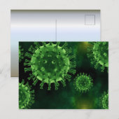 Covid Virus Pathogen Infectie Briefkaart (Voorkant / Achterkant)