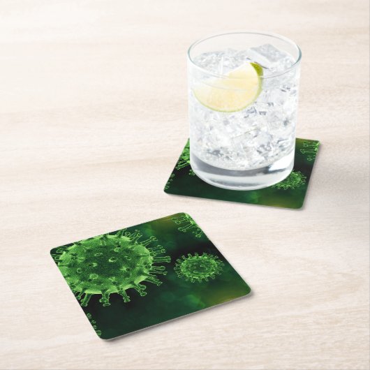 Covid Virus Pathogen Infectie Kartonnen Onderzetters (Insitu)