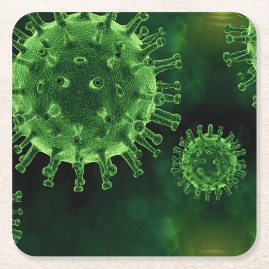 Covid Virus Pathogen Infectie Kartonnen Onderzetters (Voorkant)