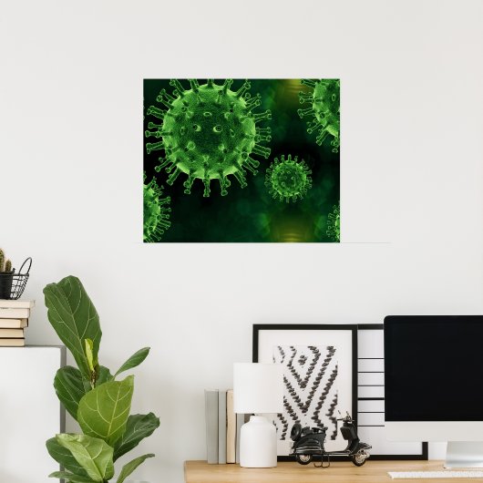 Covid Virus Pathogen Infectie Poster (Thuiskantoor)