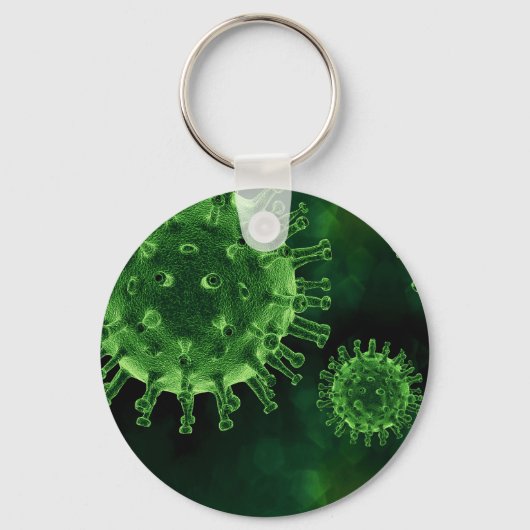 Covid Virus Pathogen Infectie Sleutelhanger (Voorkant)