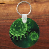 Covid Virus Pathogen Infectie Sleutelhanger (Voorkant)
