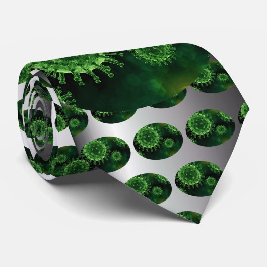 Covid Virus Pathogen Infectie Stropdas (Opgerold)