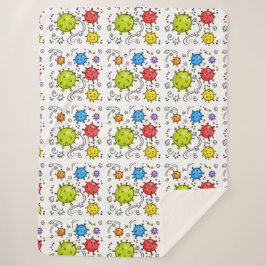 Covid Virus Symbolen Sherpa Deken